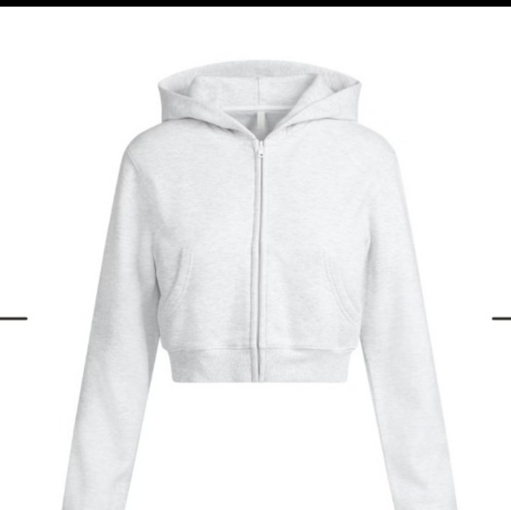 SKIMS White Cropped Hoodie